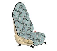 ABAKUHAUS victorien Housse de Siège de Véhicule, Stalks floral vintage, Protecteur d'Auto sans Glissement, Coupe Universelle, 75x145cm, Écume Brown Blanc