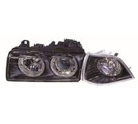 ABAKUS Ensemble Projecteurs 444-1110FXNDEA2 Pour BMW Noir Halogène ECE H7