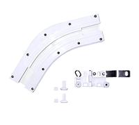 ABALON Angle pour Rail de Rideau Motorisé, 90º ou 135º, Blanc, avec Master Carrier articulée, Rail courbe pour Rideaux Eléctriques. (135º)