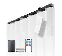 ABALON Rail à Rideaux Perfect Wave avec Moteur Wifi (5 mètres, Noir)