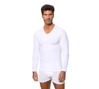 Abanderado 1 T-Shirt à Manches Longues à col en V avec Technologie thermorégulatrice Regul'activ pour Homme, Blanc, XXL
