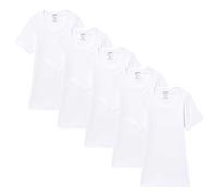 Abanderado Bundle Camiseta Cuello Redondo Junior T-Shirt à Manches Courtes, Blanc, 16 Ans (Lot de 5) Garçon
