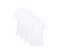 Abanderado Bundle Camiseta Manga Corta Cuello Redondo T-Shirt à Manches Courtes, Blanc, L (Lot de 4) Homme
