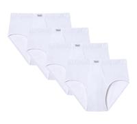 abanderado Lote X4 Slip Abierto de Algodón Combinaison, Blanc (Blanco 001), Large (Taille Fabricant: L/52) (Lot de 4) Homme