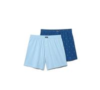 Abanderado Lot de 2 Boxers en Tricot imprimés pour Homme, Camaïeu de Bleus, 56