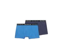 Abanderado Lot de 2 Boxers fermés en Coton Stretch pour Homme, Bleu/Gris/Bleu, 48