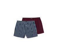 Abanderado Lot de 2 Boxers fermés en Tissu Coton pour Homme, Bleu/Grenat, 60