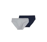 Abanderado Lot de 2 Slips fermés en Coton élastique pour Homme, Gris/Bleu, 52