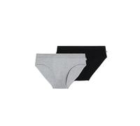 Abanderado Lot de 2 Slips fermés en Coton élastique pour Homme, Gris/Noir, 60