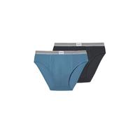 Abanderado Lot de 2 Slips fermés Ultra résistants pour Homme, Gris/Bleu, 52