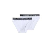 Abanderado Pack 2 Slip algodón elástico, Blanco Blanco, 52 Homme