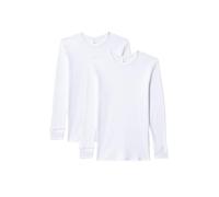 ABANDERADO Pack de 2 Camisetas térmicas de Manga Larga Cuello Redondo Dessus de la Couche de Base, Blanc, Medium Homme