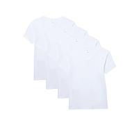 Abanderado Pack T-Shirts Manches Courtes col V Essentiels Coton 100% Homme x4, Blanc, M