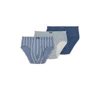 Abanderado Slip Semicorto Esenciales Estampados Semi-Court, Bleu/Blanc, M (Lot de 3) Homme