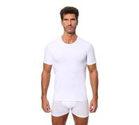 ABANDERADO Manches Courtes et col Rond T-Shirt, Blanc, L Homme