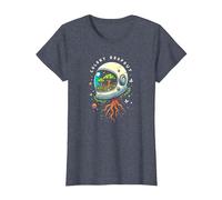 Abandon de la colonie T-Shirt, Femme, Bleu Chiné, L
