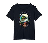 Abandon de la colonie T-Shirt, Femme Grandes Tailles, Noir, 6X
