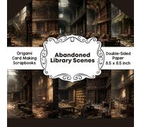 Abandoned Library Scenes Scrapbook Paper: Decorative double sided craft paper vintage library for scrapbooking, card making, junk journal