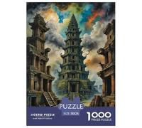Abandoned Ruines Spirit Pagoda Puzzle 1000 Pièces Adultes Enfants intéressant Puzzles 1000 Pièces Durable Jeux De Puzzle Décor À La Maison 38x26cm/1000pcs