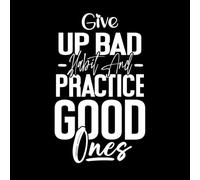 abandonnez les mauvaises habitudes et pratiquez les bonnes citations de motivation Stickers muraux en PVC 50.4x83.4cm Décoration artistique Blanc