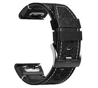 Abanen Bracelet de montre en cuir à ajustement rapide de 22 mm pour Garmin Fenix 8/epix Pro/Tactix 8 (47 mm), en fibre de cuir avec coutures de doublure en silicone, bracelet doux résistant à la