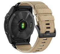 Abanen Bracelet de montre en nylon 22 mm pour Garmin Fenix 7/Fenix 6/Fenix 5/EPIX 2, sangle réglable en nylon tissé avec fermoir en acier inoxydable pour Forerunner 955, MARQ