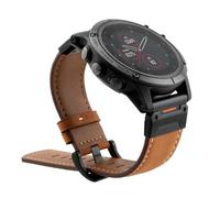 Abanen Bracelet de montre rétro classique en cuir véritable pour Garmin Fenix 8 51 mm/epix Pro 51 mm/Fenix 7X/Fenix 6X/Enduro/Instinct 2X/Tactix Delta (Marron)