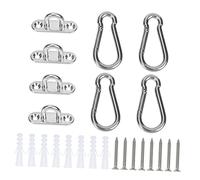 Abaodam 1 ensemble de boucles de fixation pour hamac, tentes, équipement d'extérieur pour le yoga, le camping et l'ombre. Fixation robuste