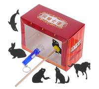 Abaodam 1 Ensemble de Jeu d'ombre Jouets éducatifs pour Enfants Spectacle de marionnettes Chinoises d'ombres Chinois Chinoise pour Enfants Papier Rouge