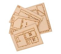 Abaodam 1 ensemble de puzzle en bois du Moyen- pour projet d'artisanat en bois, cadeau éducatif, décoratif et attrayant pour les âges, modèle d'architecture unique