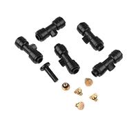Abaodam 1 Ensemble Kit de Pulvérisation à Brume Laiton Connecteurs Bouchon pour Système de Refroidissement Extérieur pour Jardinage et Humidification