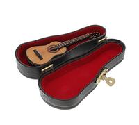 Abaodam 1 Ensemble Miniature Guitar Model Décoration Bois Set pour Maison et Anniversaire avec Support Boîte Style Classique