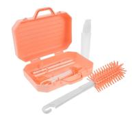 Abaodam 1 ensemble Set de Nettoyage de Biberons avec Brosse à Tétine Brosse à Paille Étagère de Séchage et Boîte de Rangement Portable pour Voyage