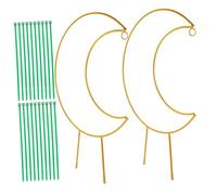 Abaodam 1 Ensemble Support de Plantes Grimpantes Créatif Forme de Lune Treillis de Jardin pour Plantes Intérieur et Extérieur avec Lanières Vertes Incluses