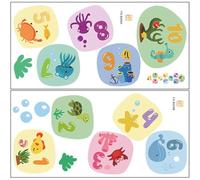Abaodam 1 Jeu Grille de marelle Sticker autocollants de sol autocollants numéro autocollants detachable autocollant pour sol décor décalcomanie de plancher de dessin animé stickers muraux