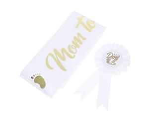 Abaodam 1 Jeu Insigne De Sangle De Fête Maman Sera Une Ceinture Épingles Dinsigne De Baby Shower Ceinture De De Bébé Ceinture De Grossesse Vêtements Se Réconcilier Satin Mère