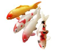 Abaodam 1 Jeu Ornements De Poisson Carpe Artificiels De Décorations PVC pour Aquarium Accessoires Photographie Décorations Réalistes pour Réservoirs Aquatiques 4 Pièces