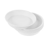 Abaodam 1 Jeu Plateau De Bassin en Plastique Soucoupe Plantes Argile Nursery Pot De Fleurs avec Plateau Plaque pour Bonsaï De Plein Air Plateau De Plante Carrée Usine PP Blanche 6 Pièces