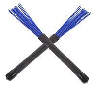 Abaodam 1 paire de brosses de batterie rétractables en fil de nylon - Accessoires de batterie de jazz pour caisse claire - Légères avec sac de rangement pour débutants et professionnels