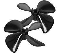 Abaodam 1 Paire D'hélices pour Bateau Radiocommandé Rc, Pales en PC Noir 4 Mm, Facile à Installer Propulsion pour Modélisme Naval