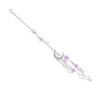 Abaodam 1 pendentif attrape-soleil en cristal, motif lune, étoile, décoration d'intérieur élégante pour voiture, chambre, bureau, boule de cristal à suspendre délicate pour fêtes de vacances, projets