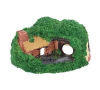 Abaodam 1 Pièce cachette Creuse en résine Animal Aquarium aquariophilie aquarelum Aqua KEM Terrarium Paysages Poisson Petit Refuge pour Reptiles Décoration d'aménagement paysager Green