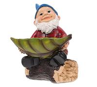 Abaodam 1 Pièce Mangeoire à Oiseaux Résine Décorative de Nain de Jardin Accessoire Multifonctionnel pour Attirer Oiseaux et Votre Espace Extérieur