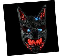 Abaodam 1 Pièce Masque LED Halloween Loup Masque Lumineux de Carnaval pour Fête et Cosplay et Confortable pour Halloween Carnaval et Festivals sans Pile