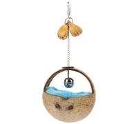 Abaodam 1 Set Nid pour Animaux de Compagnie Nichoir pour Oiseaux en Coquille de Noix Tropicale Lit Décoratif pour Oiseaux à Suspendre