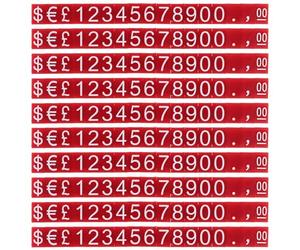 Abaodam 10 Ensembles Cubes de Prix en Plastique pour Bijoux, Affichage | Réglage Rapide du Tarif, Lecture Facile, Usage Commercial, pour Distributeurs Automatiques et Vitrines