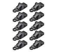 Abaodam 10 Pcs Pinces pour Bâche de Camping en PP Noir, Clips de Fixation Solides pour Tente et Caravane, pour Camping en Plein Air Forte Puissance de Serrage