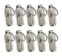 Abaodam 10 Pendentifs pour Chien en Laiton Argenté, Plaque D'identité Anti-Perte Fixation Facile, Accessoires Pratiques pour Collier d'animaux de Compagnie