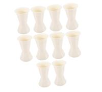 Abaodam 10 pièces Base Support Bouquet Fleurs Plastique Blanc Petit Matériel Emballage Fleuriste Stable et Résistant pour Bouquets Mariage et Centres de Table