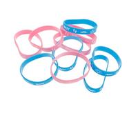 Abaodam 10 Pièces bracelet révélateur de genre bébé révèle des décorations bracelet bébé les fournitures de fête bébé révèle des idées Gel de silice